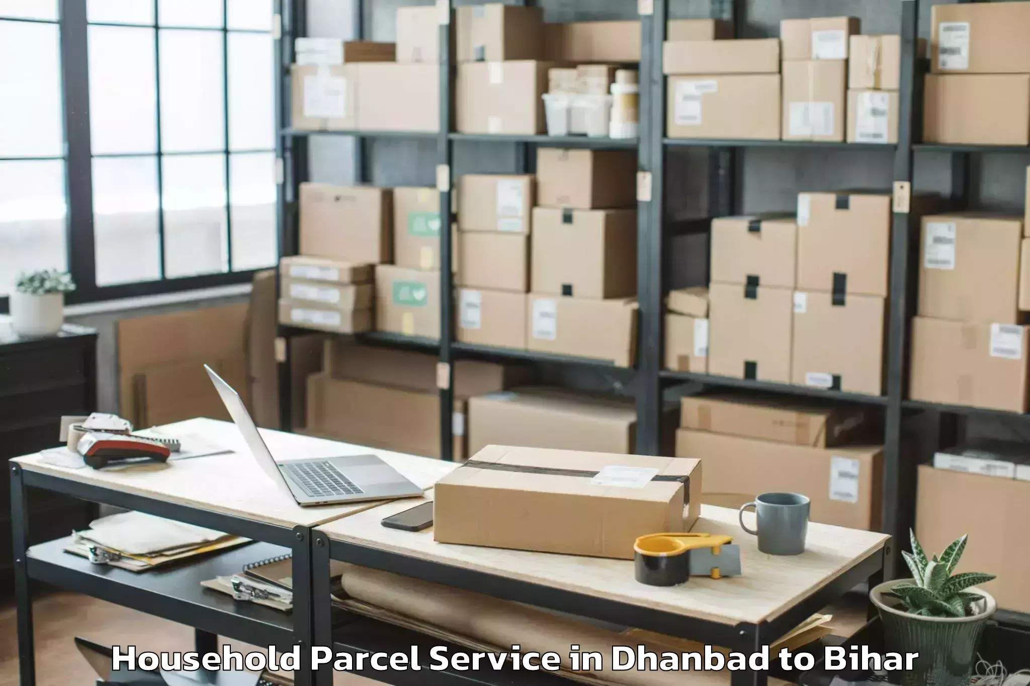 Easy Dhanbad to Barharia Household Parcel Booking